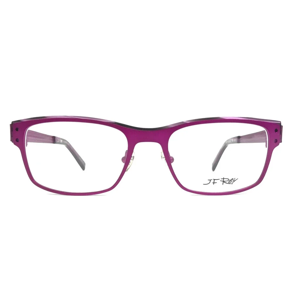 J.F. Rey Eyeglasses Frames JF2553 7575 Matte Purple Horn Rectangular 52-19-140